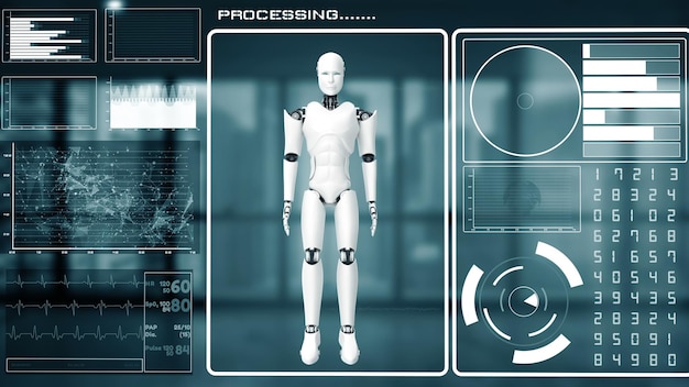 Modern AI development workspace with collaborative digital transformation tools