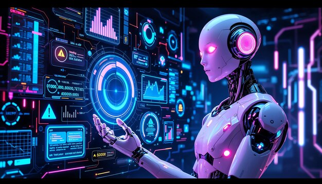 Machine learning applications and neural networks visualization gallery display